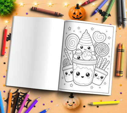 Trick-or-Treat Sweet Treats Halloween Coloring Book