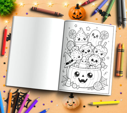 Trick-or-Treat Sweet Treats Halloween Coloring Book