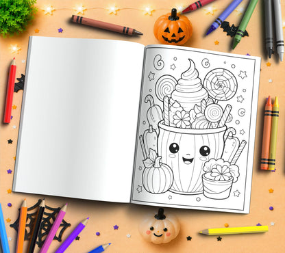 Trick-or-Treat Sweet Treats Halloween Coloring Book