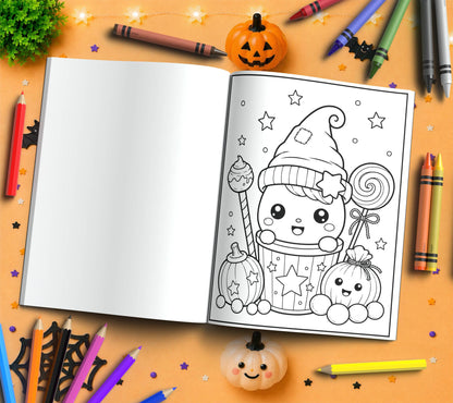 Adventurous Trick-or-Treaters: Affirmations Coloring Fun
