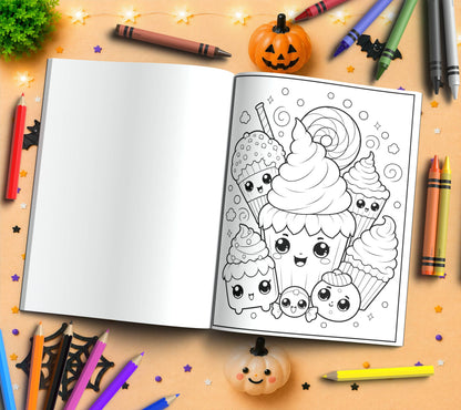 Trick-or-Treat Sweet Treats Halloween Coloring Book
