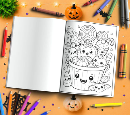 Adventurous Trick-or-Treaters: Affirmations Coloring Fun