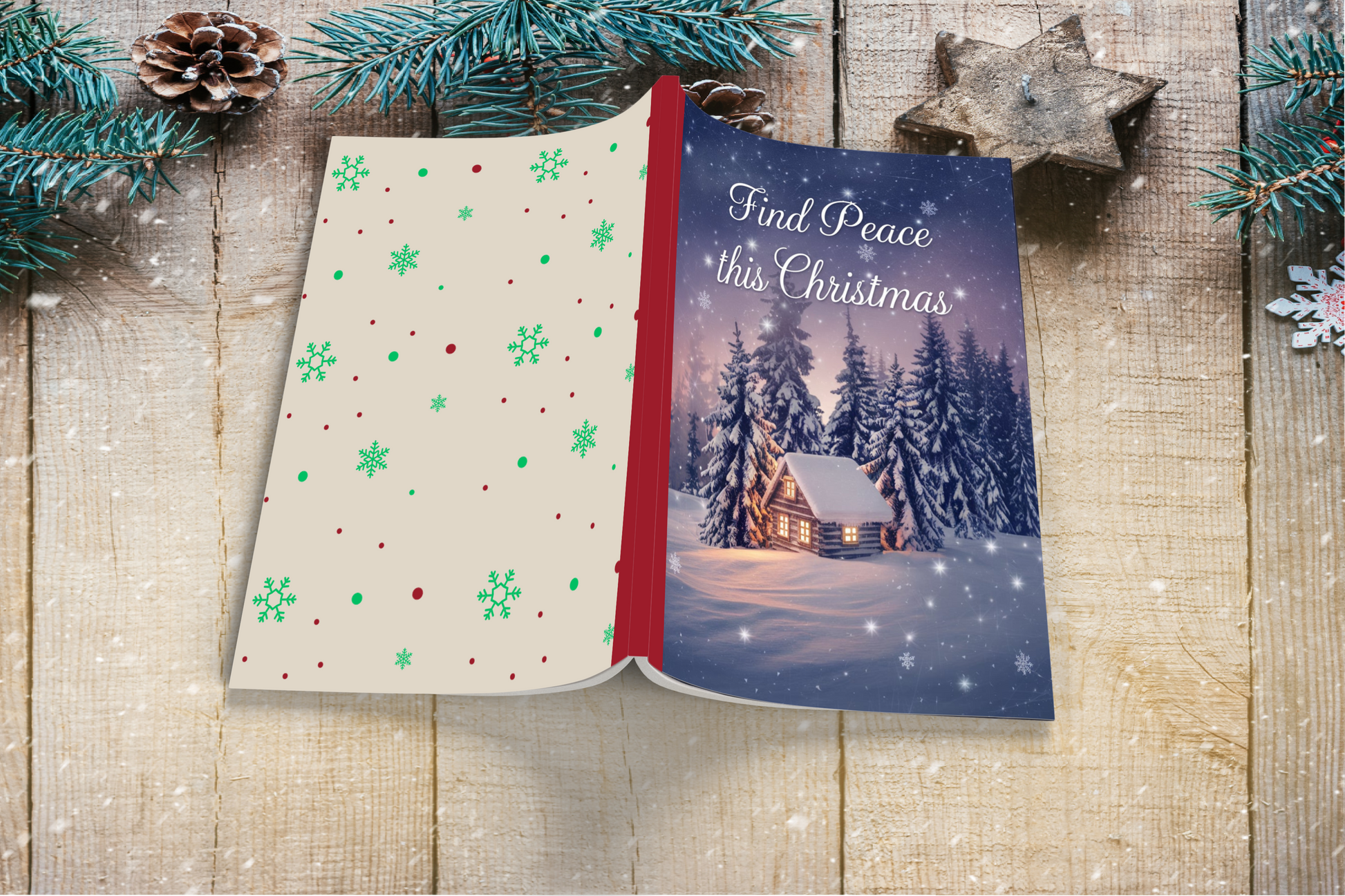 Find Peace This Christmas - Christmas Composition Notebook