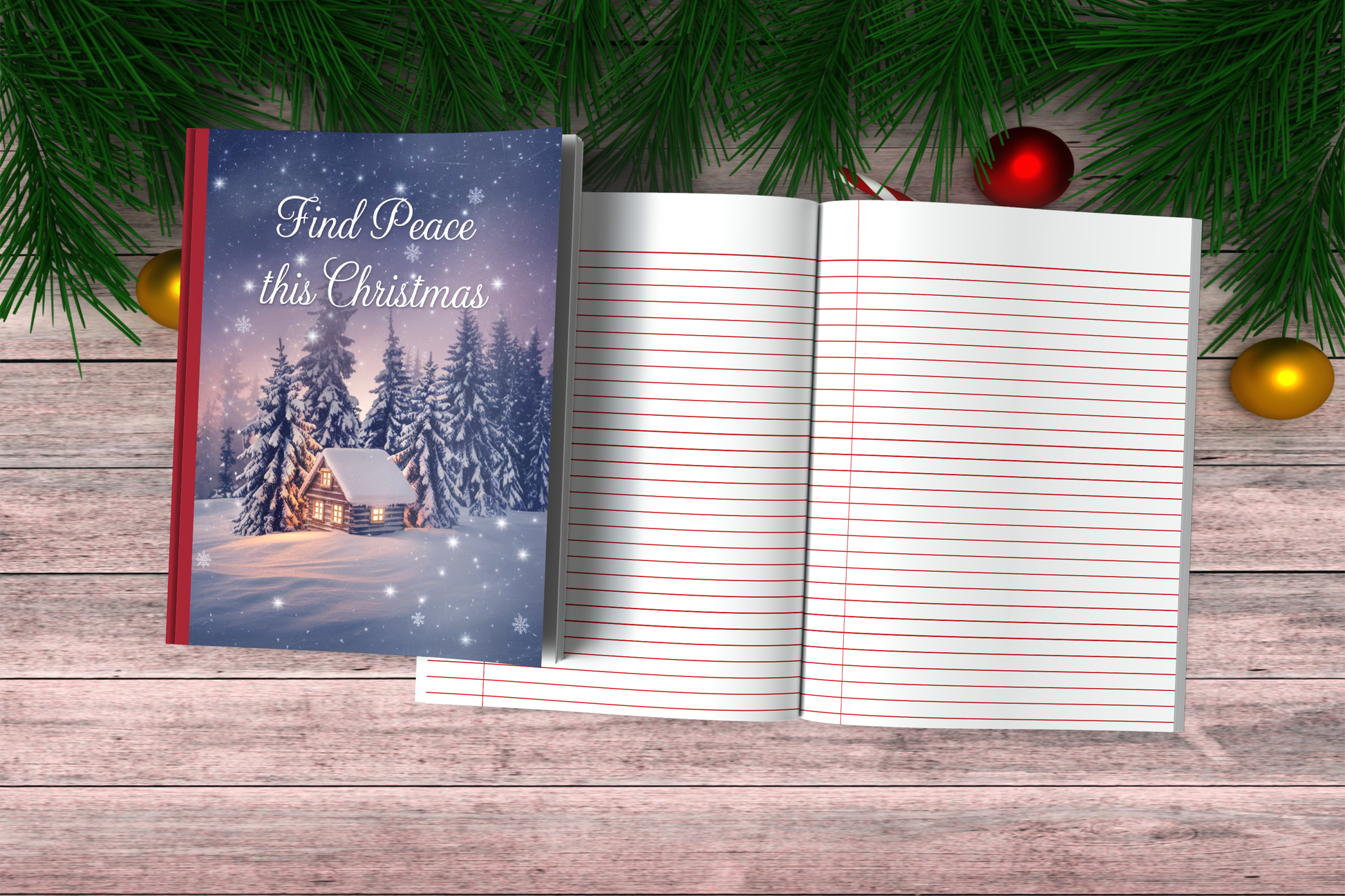Find Peace This Christmas - Christmas Composition Notebook