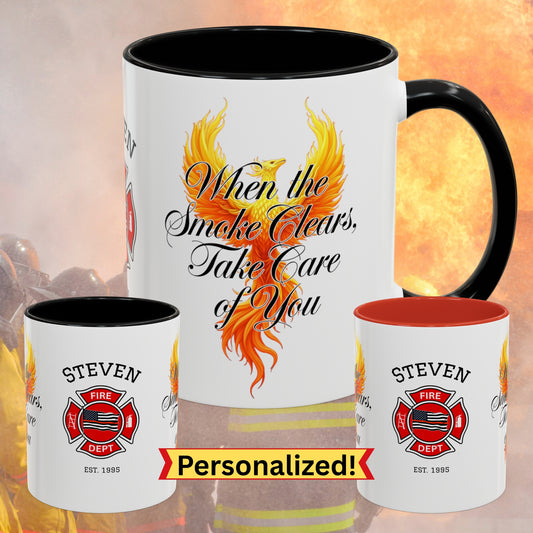 Firefighter Support Custom Mug - When the Smoke Clears, Take Care of You | Recovery & Self-Care Firehouse Gift