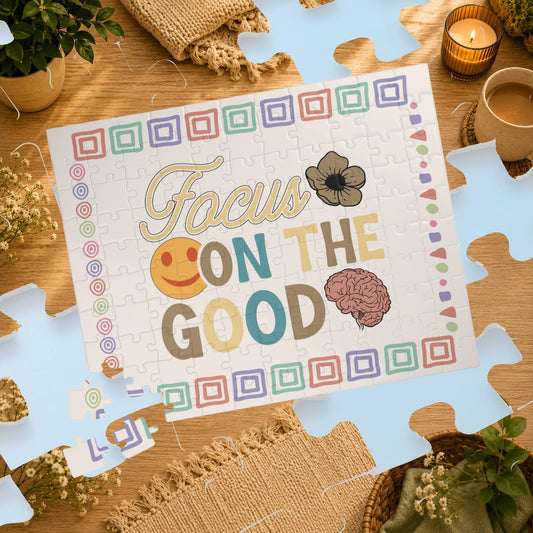 Focus on the Good - Affirmation Puzzle Gift for Survivors and Puzzle Lovers