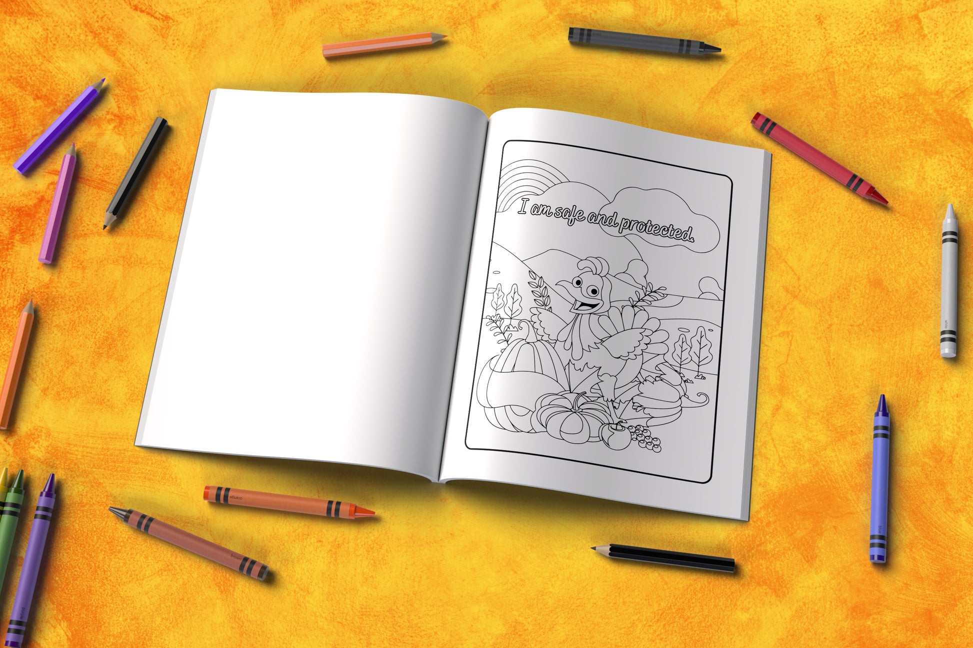 Grateful Gobblers Thanksgiving Affirmations Coloring Book: Mindfulness, and Relaxation, Fall-Themed Family Activity and Holiday Gift