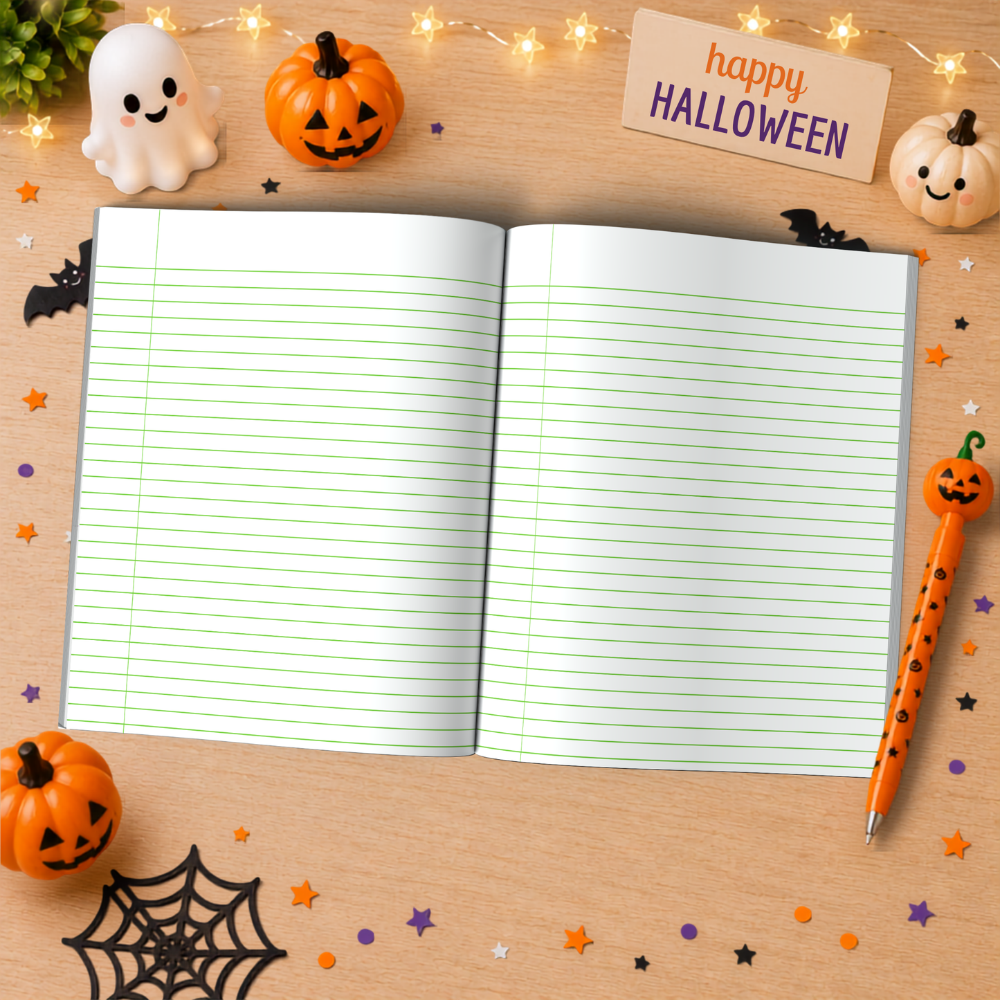Ghosting My Worries Halloween Themed Notebook