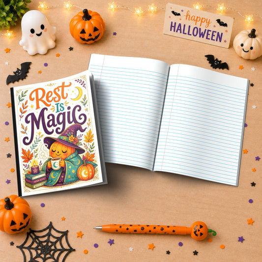 Rest Is Magic Halloween Themed Notebook
