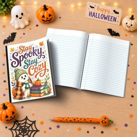 Stay Spooky, Stay Cozy Halloween Themed Notebook