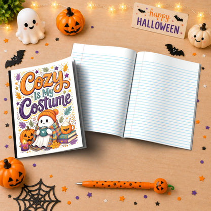 Cozy Is My Costume Halloween Themed Notebook