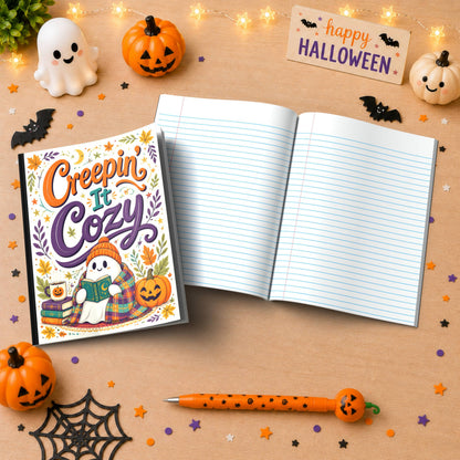 Creepin' It Cozy Halloween Themed Notebook
