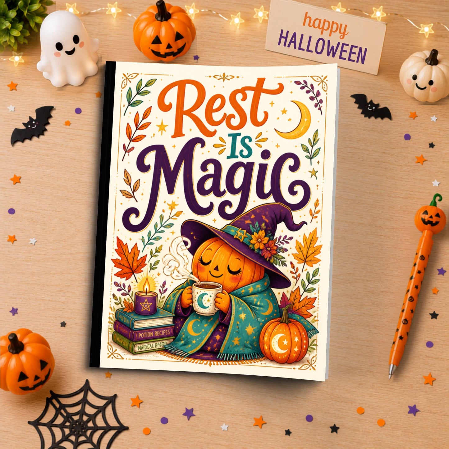 Rest Is Magic Halloween Themed Notebook