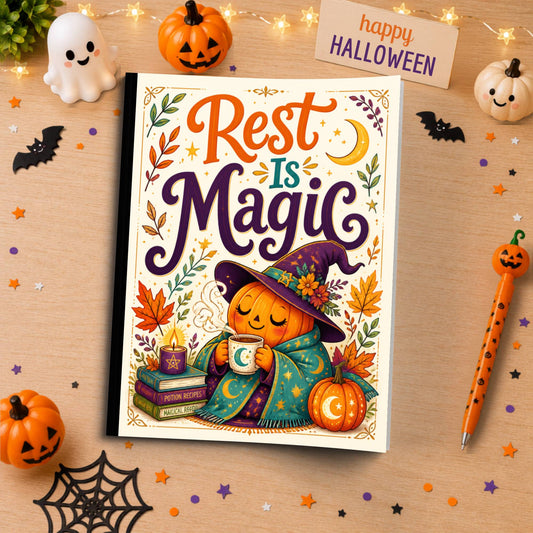 Rest Is Magic Halloween Themed Notebook