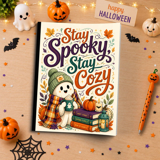 Stay Spooky, Stay Cozy Halloween Themed Notebook