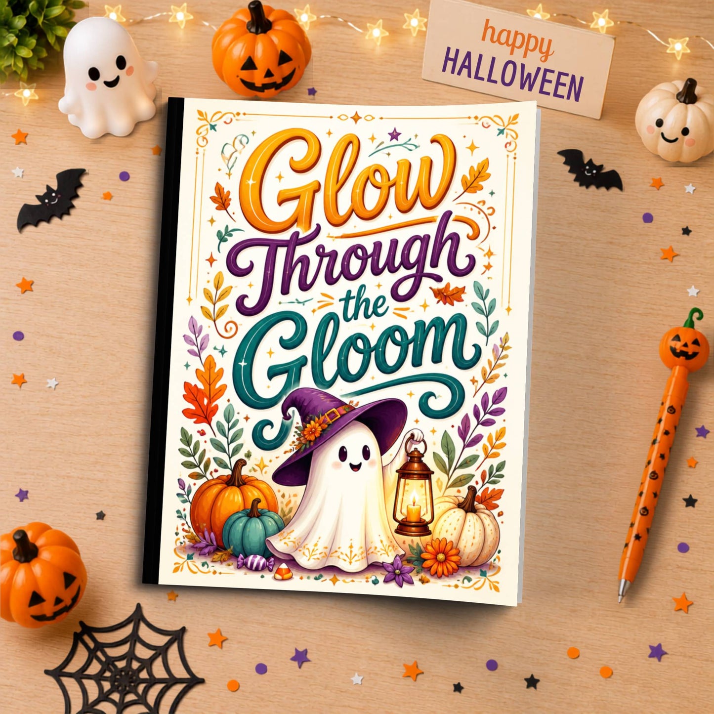 Glow Through the Gloom Halloween Themed Notebook
