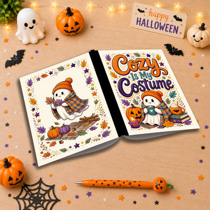 Cozy Is My Costume Halloween Themed Notebook