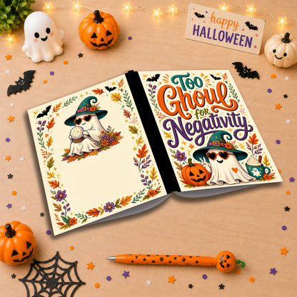 Too Ghoul for Negativity Halloween Themed Notebook
