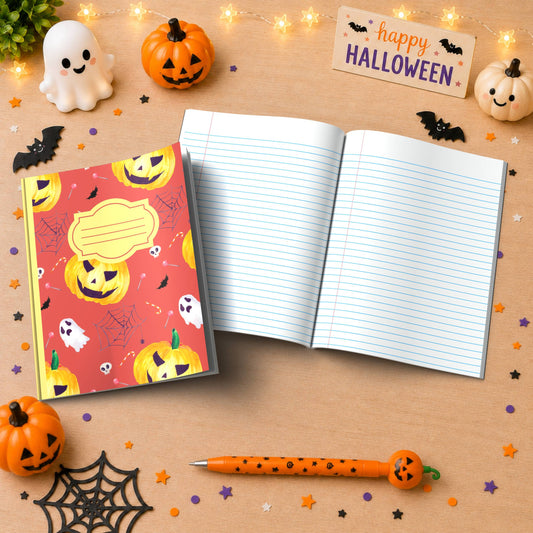 Shop our halloween wide ruled composition notebook halloween journal dark orange featuring the Dark Green Lined style option from MySisterIsASurvivor.