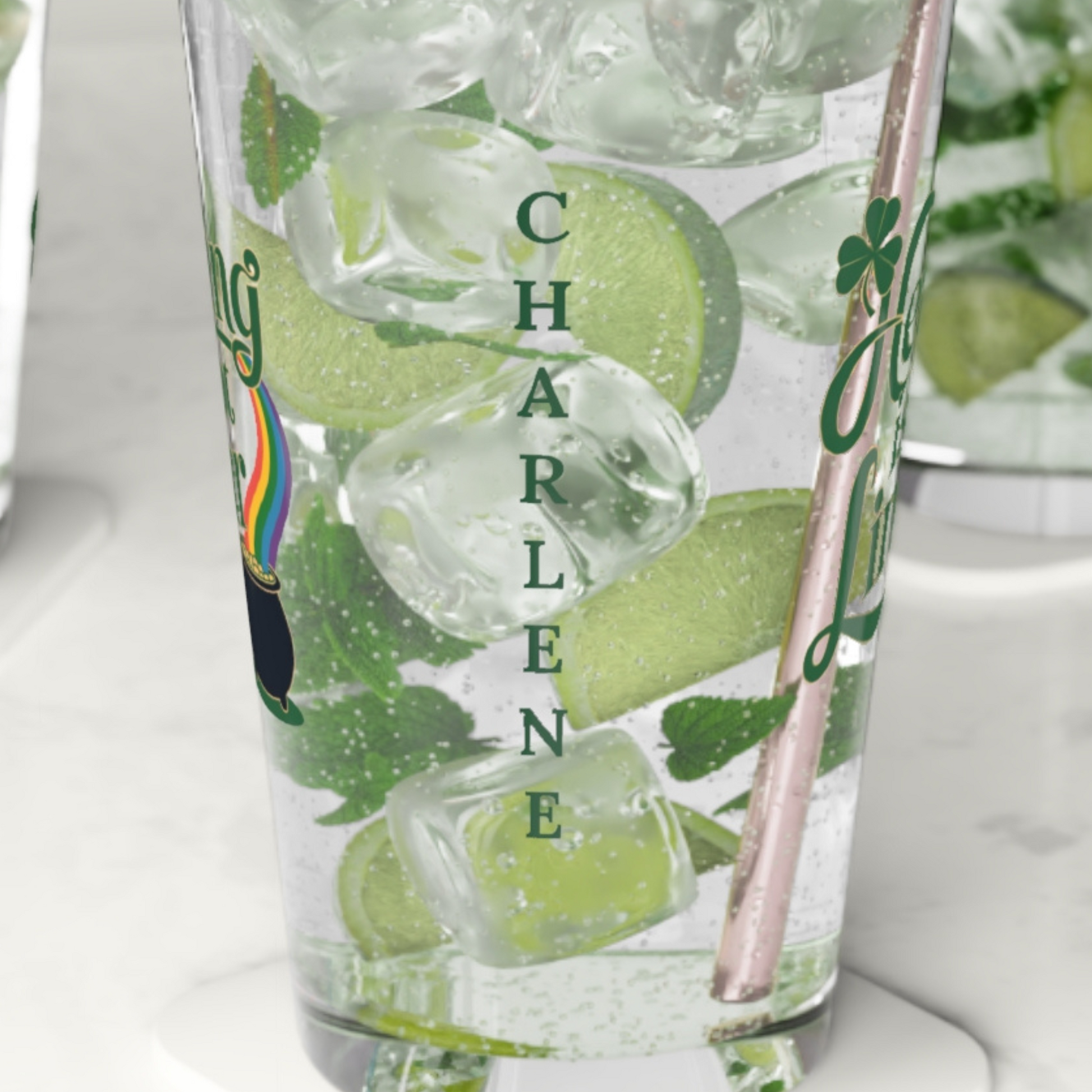Healing Is Not Linear: Personalized St. Patrick's Day Pint Glass - Customizable Name for Happiness and Positivity