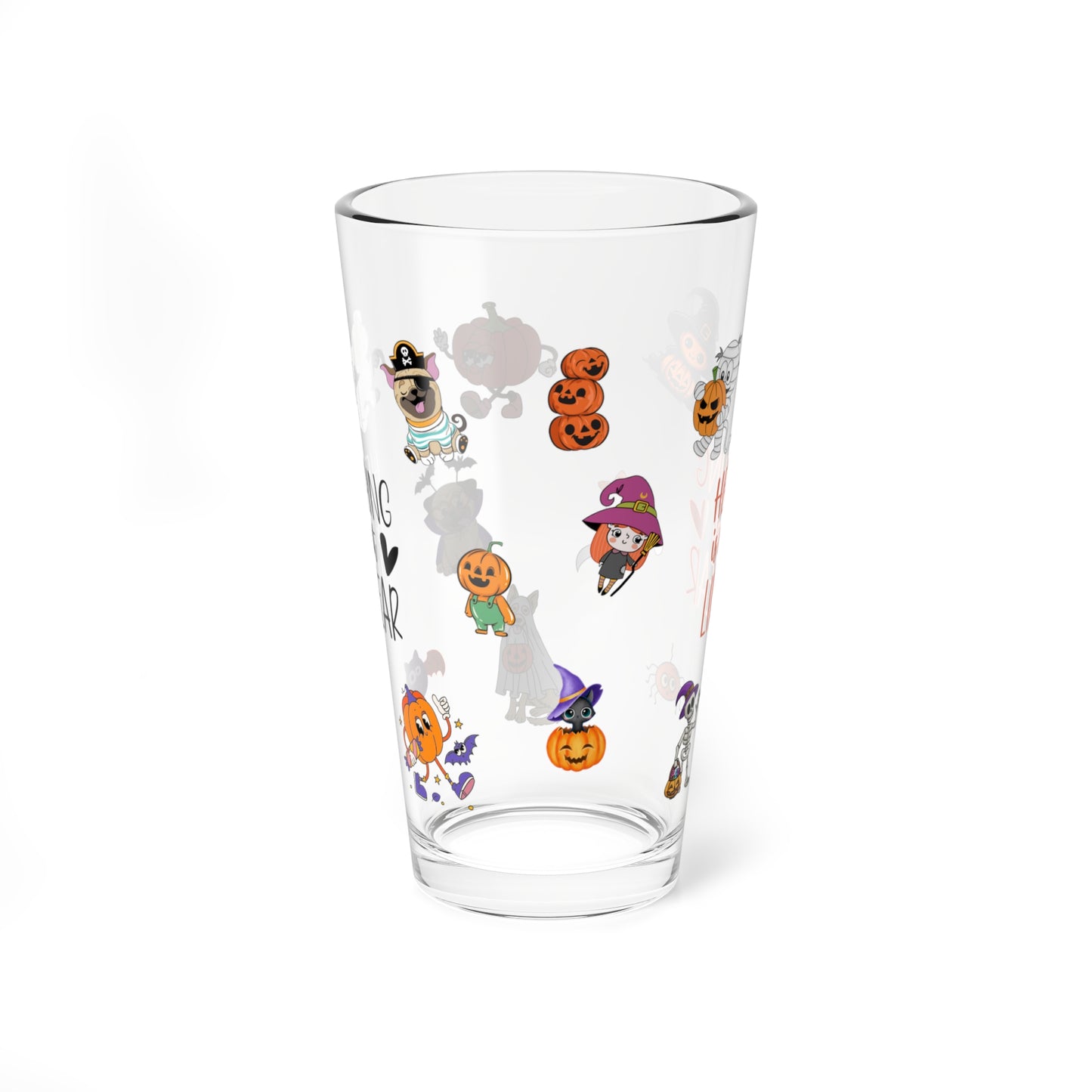 Healing is Not Linear, Halloween Pint Glass, 16oz - Perfect for Positive Sips & Fall Fun
