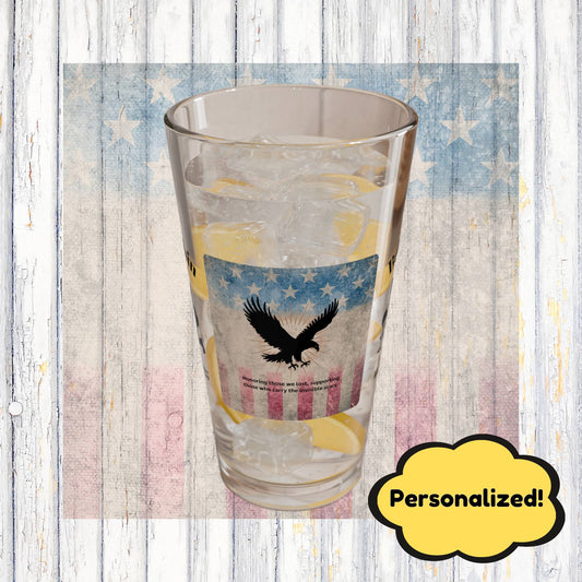 Personalized Memorial Day Pint Glass - "Honoring Those We Lost", PTSD Awareness Gift for Veterans & Memorial Days