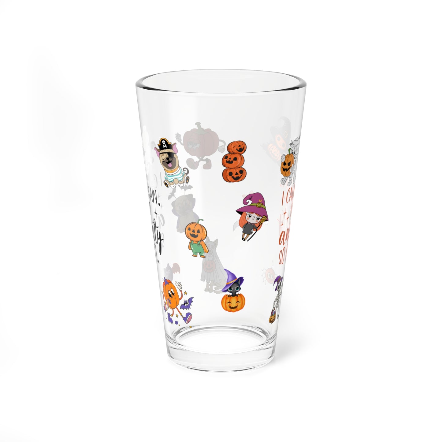 I Came. I Saw. I Had Anxiety So I Left, Halloween Pint Glass, 16oz - Perfect for Positive Sips & Fall Fun