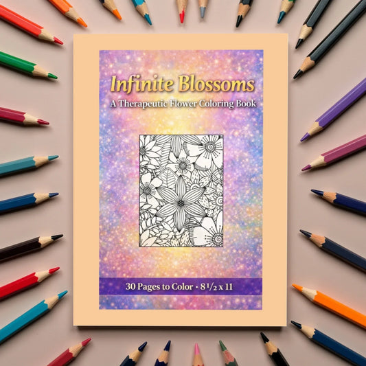 Shop our infinite blossoms a 25 page therapeutic flower coloring book featuring the Default Title style option from MySisterIsASurvivor.