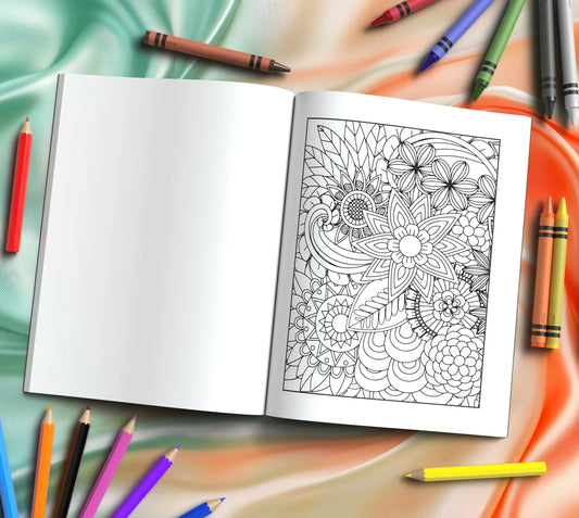 Shop our premium infinite blossoms a 25 page therapeutic flower coloring book from MySisterIsASurvivor.