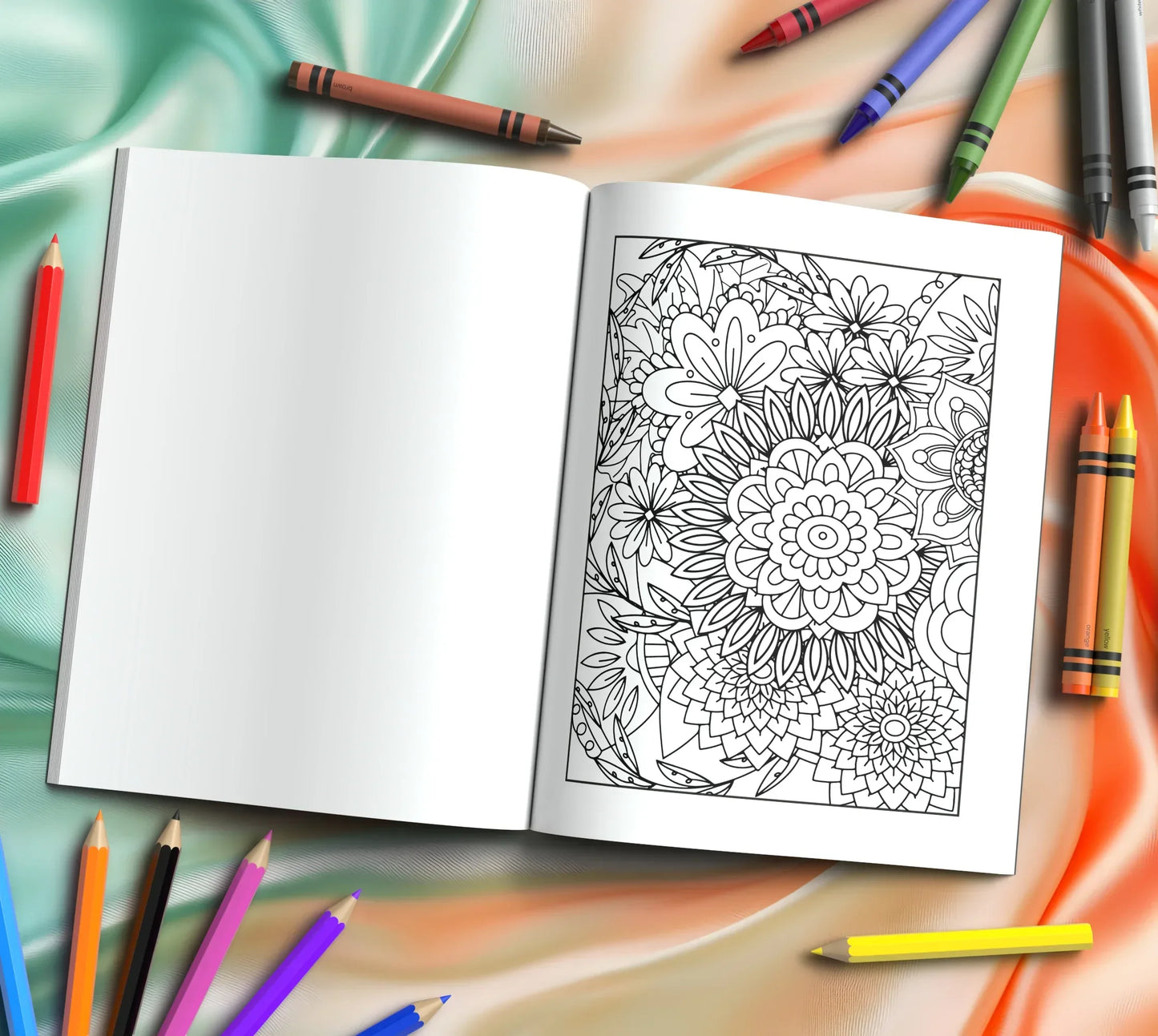 Shop our premium infinite blossoms a 25 page therapeutic flower coloring book from MySisterIsASurvivor.