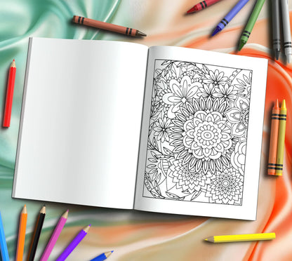 Shop our premium infinite blossoms a 25 page therapeutic flower coloring book from MySisterIsASurvivor.