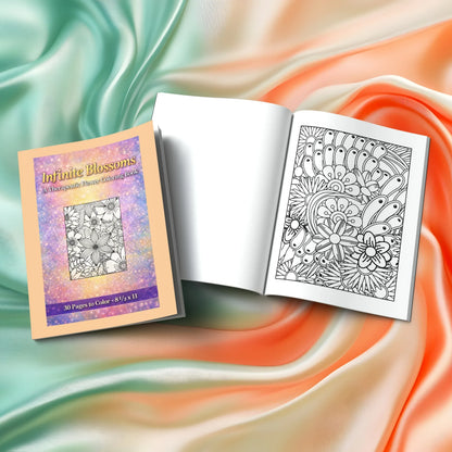 Shop our premium infinite blossoms a 25 page therapeutic flower coloring book from MySisterIsASurvivor.