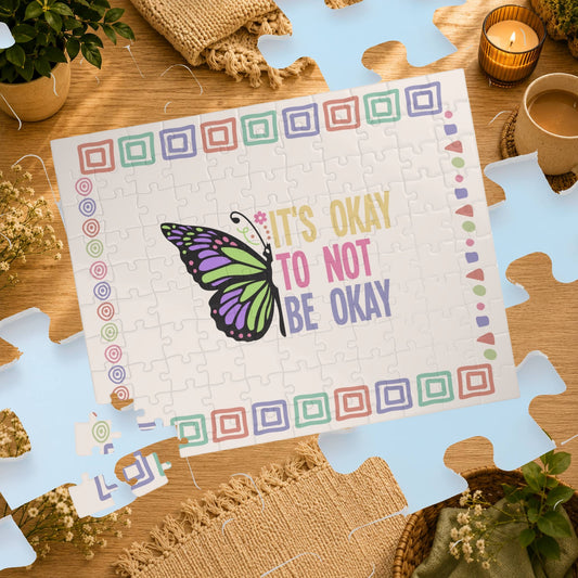 It's Okay to Not Be Okay - Affirmation Puzzle Gift for Survivors and Puzzle Lovers