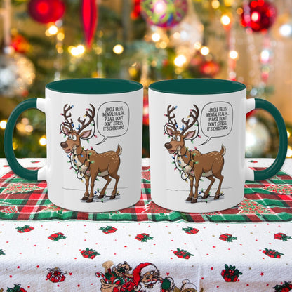 Jingle Bells, Mental Health... Please Don't Stress, It's Christmas: Colorful Christmas Mugs, Funny Mental Health Mug, Anxiety Humor Coffee Cup, Holiday Self-Care Gift, Festive Stocking Stuffer