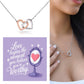 Love Begins The Moment You Believe You're Worthy: Interlocking Hearts Necklace - Mental Health Gift, Self-Love, Anxiety, PTSD Support