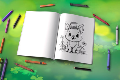 Lucky Paws and Shamrocks: St Patricks Day Animal Coloring Book
