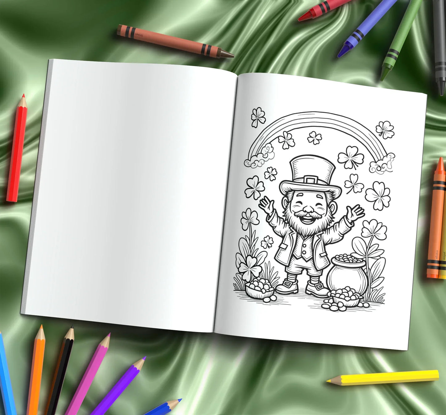 Shop our premium st patricks day coloring book lucky shamrocks mischievous leprechauns irish treasures from MySisterIsASurvivor.