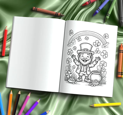 Shop our premium st patricks day coloring book lucky shamrocks mischievous leprechauns irish treasures from MySisterIsASurvivor.