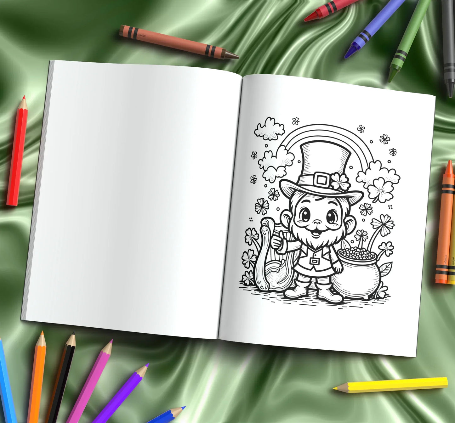 Shop our premium st patricks day coloring book lucky shamrocks mischievous leprechauns irish treasures from MySisterIsASurvivor.