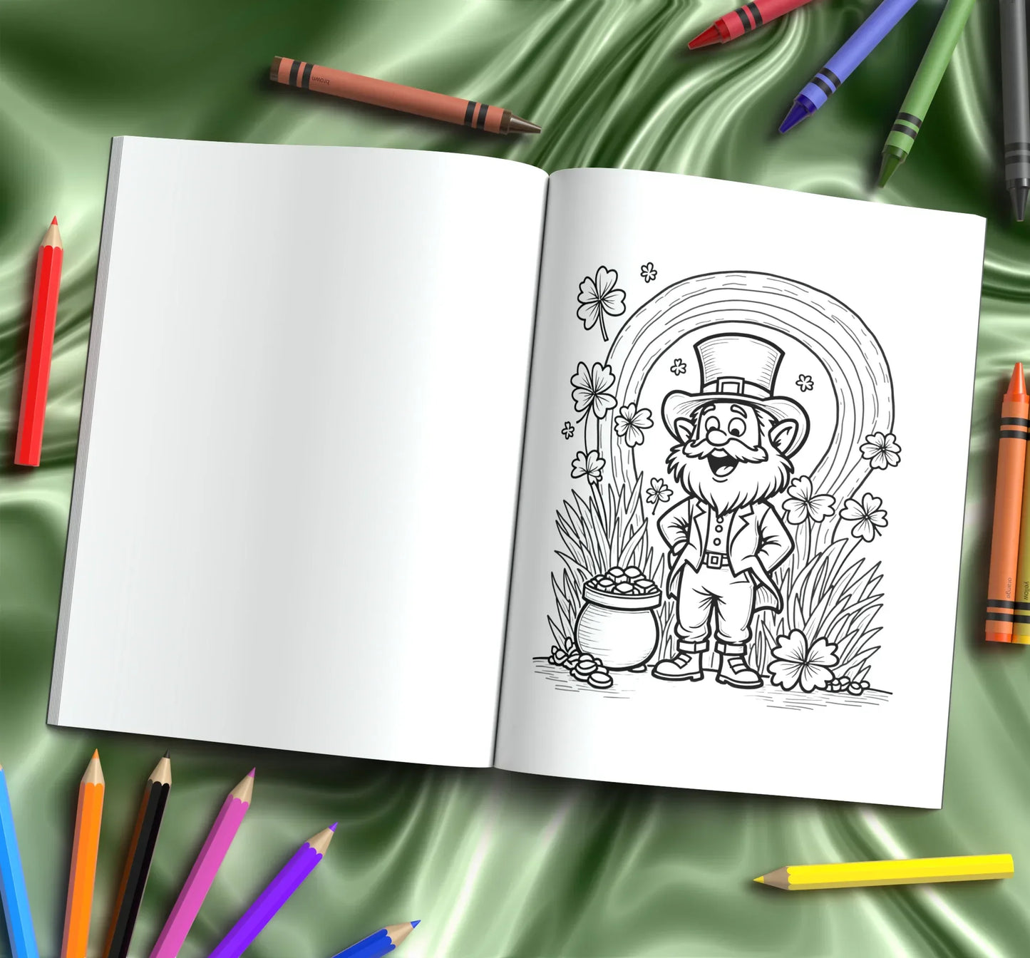 Shop our premium st patricks day coloring book lucky shamrocks mischievous leprechauns irish treasures from MySisterIsASurvivor.