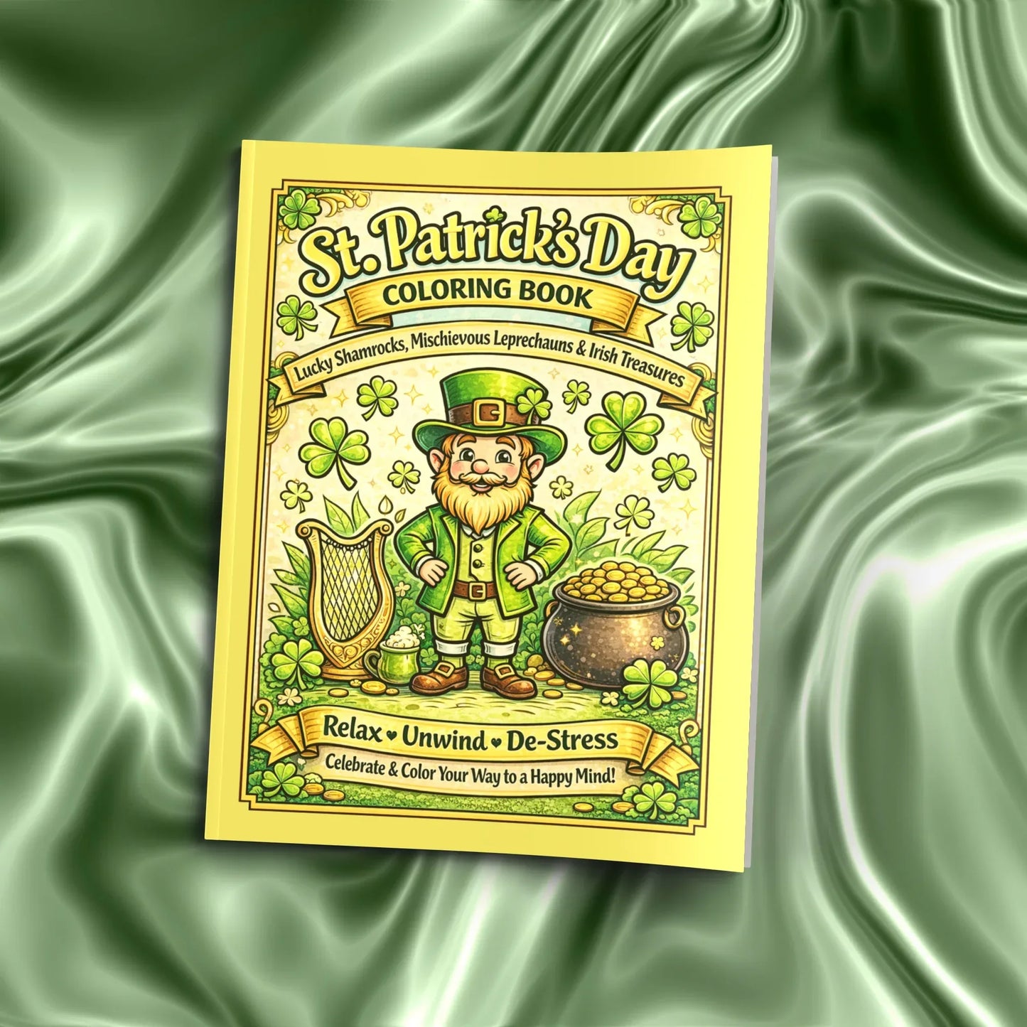 Shop our premium st patricks day coloring book lucky shamrocks mischievous leprechauns irish treasures from MySisterIsASurvivor.