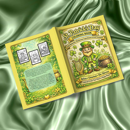 Shop our premium st patricks day coloring book lucky shamrocks mischievous leprechauns irish treasures from MySisterIsASurvivor.