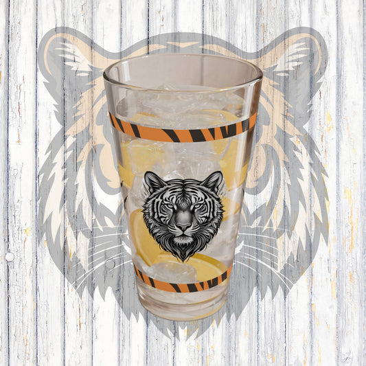 Majestic Roar 16oz Tiger Pint Glass - Inspiring Strength, Courage, and Empowerment