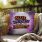 Indoor/outdoor pillow with motivational “Make Yourself A Priority” for self-care