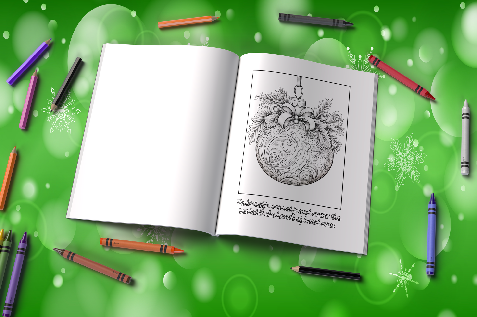 Merry & Mindful: Christmas Coloring Book with 25 Christmas-Themed Affirmations