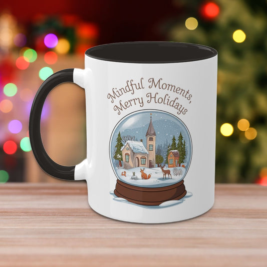 Mindful Moments, Merry Holidays - Colorful Christmas Mugs, 11oz