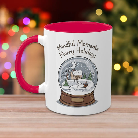 Mindful Moments, Merry Holidays - Colorful Christmas Mugs, 11oz