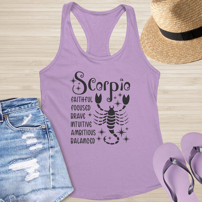 Scorpio Racerback Tank - Deep Emotional Wellness Shirt for Transformation & Focus