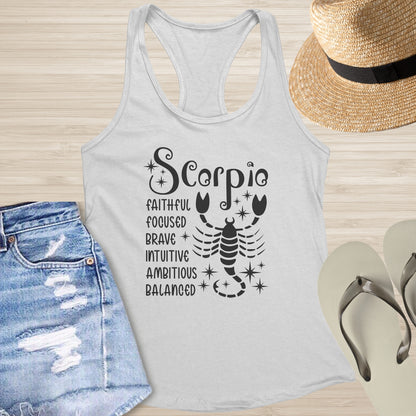 Scorpio Racerback Tank - Deep Emotional Wellness Shirt for Transformation & Focus