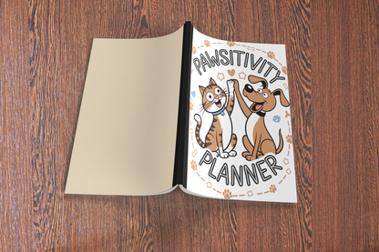 Pawsitivity Planner Composition Notebook for Journaling, Therapy, Self-Care, Anxiety, Mindfulness, Affirmations & Wellness Writing